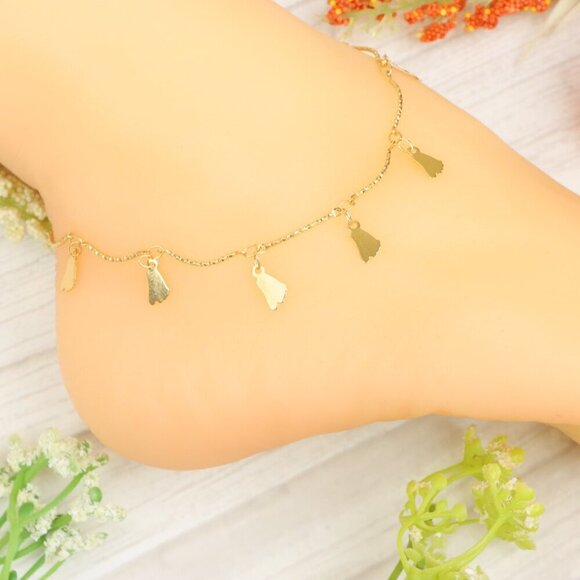 "Handmade Anklet – Elegant & Delicate Jewelry for Women | UNVRC1055 - Picture 4 of 10